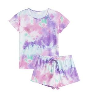 Purple Tie-Dye Pajama Set